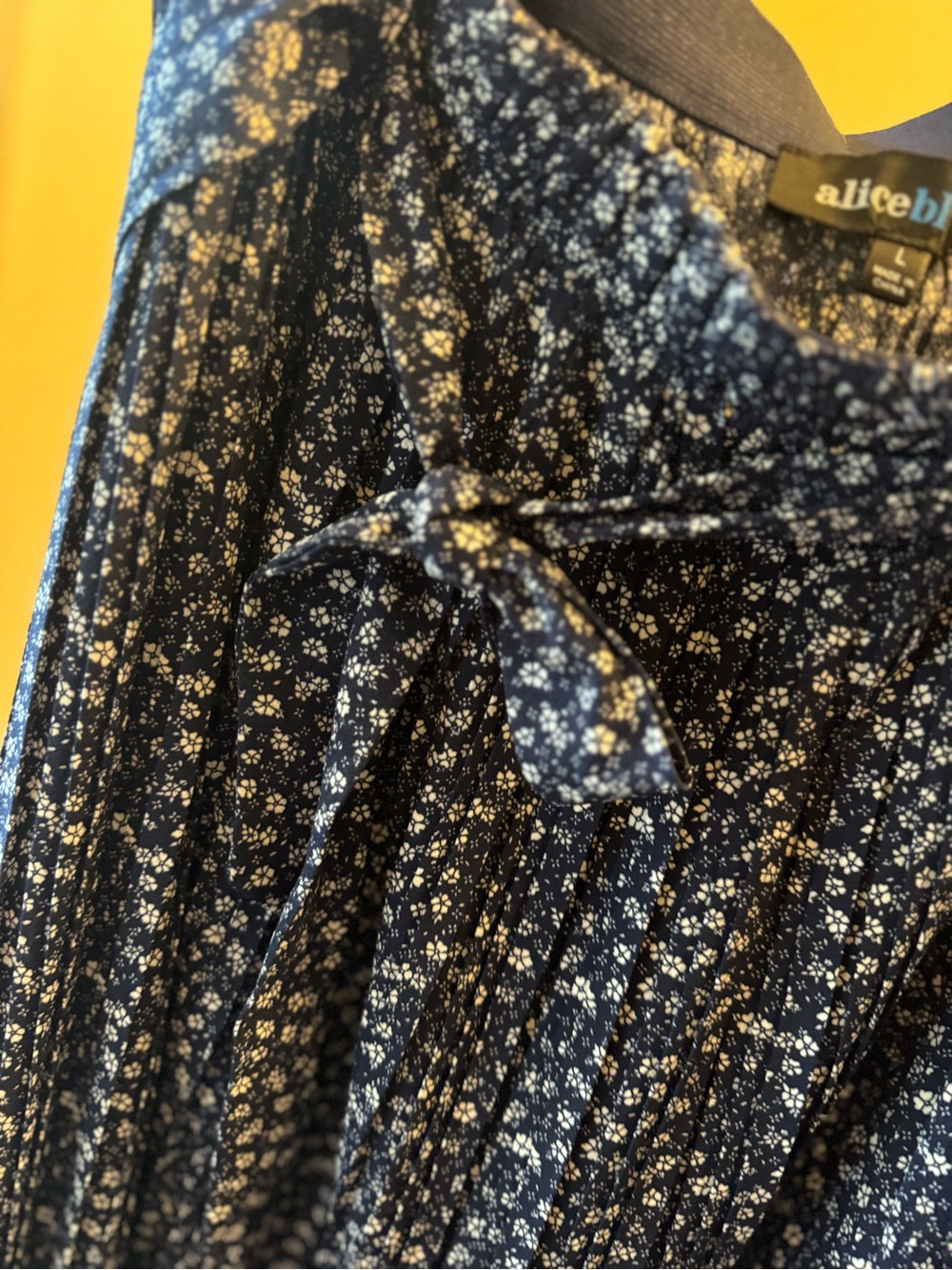 Alice Blue Navy Floral Midi Skirt - Picture 4 of 4